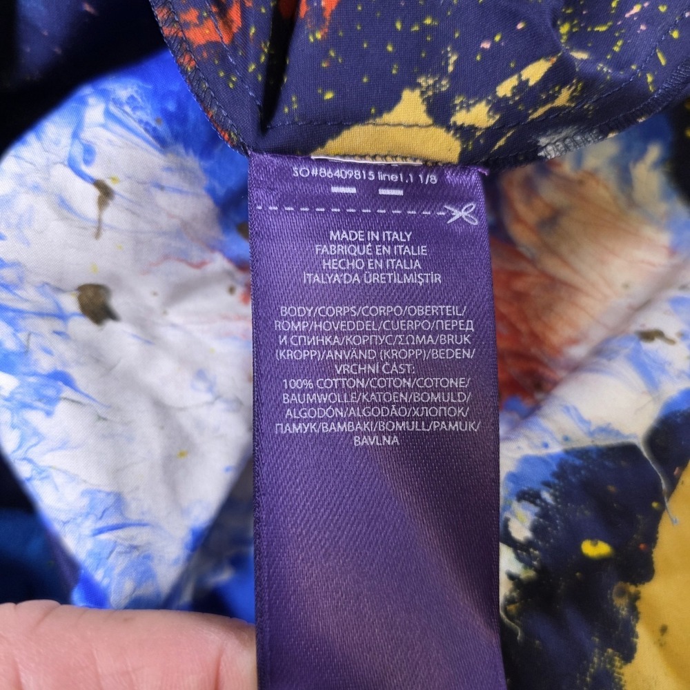Ralph Lauren Purple Label Maguire Satin Maxi Skirt Size 12 Paint Splatter $2890 - Picture 3 of 8